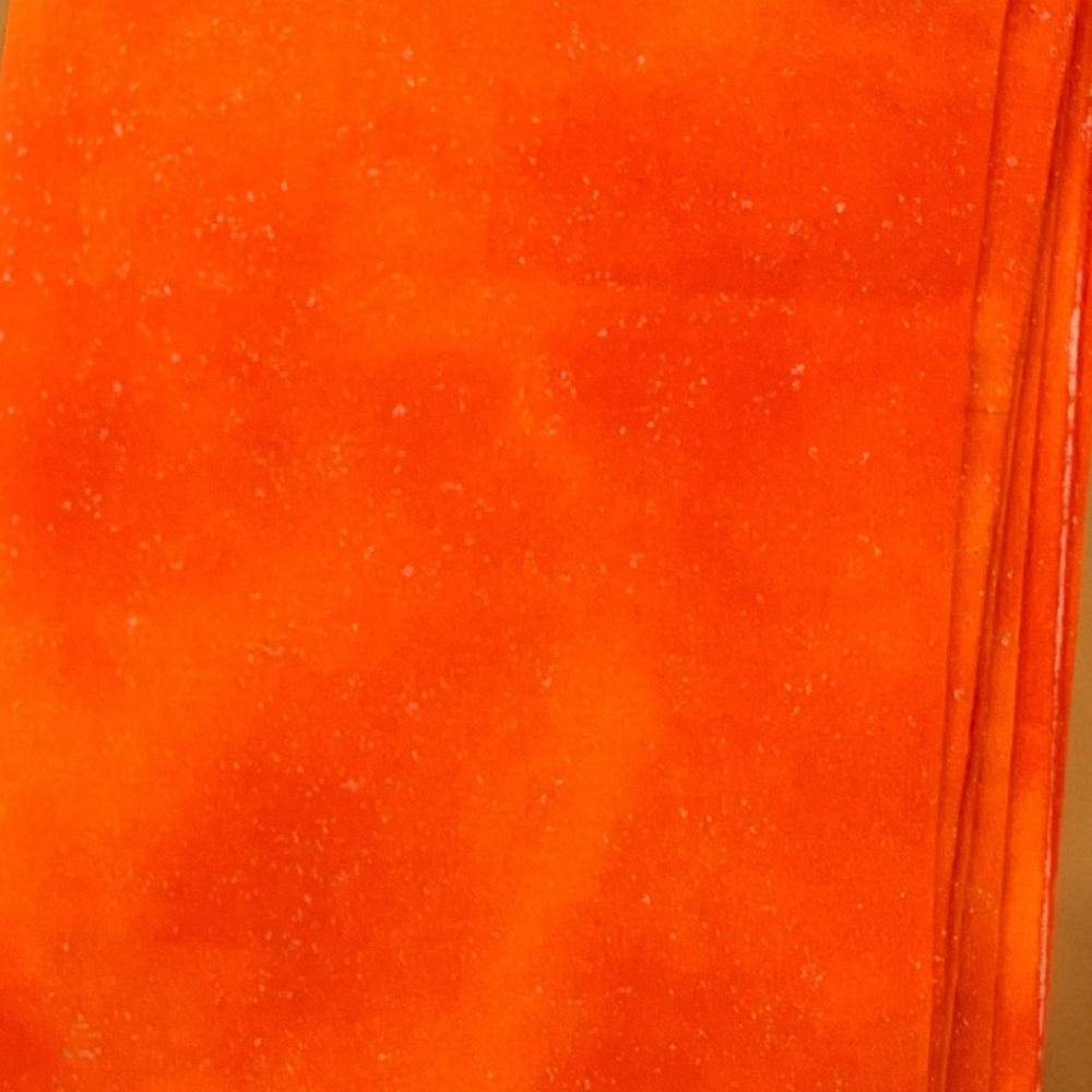 Orange Blender Fabric with Metallic Gold Glitter – 2.93 Yards Total